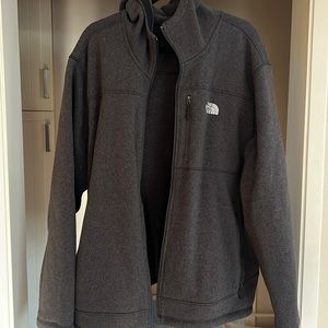 Dark Gray/ brownish North face zip up with hood